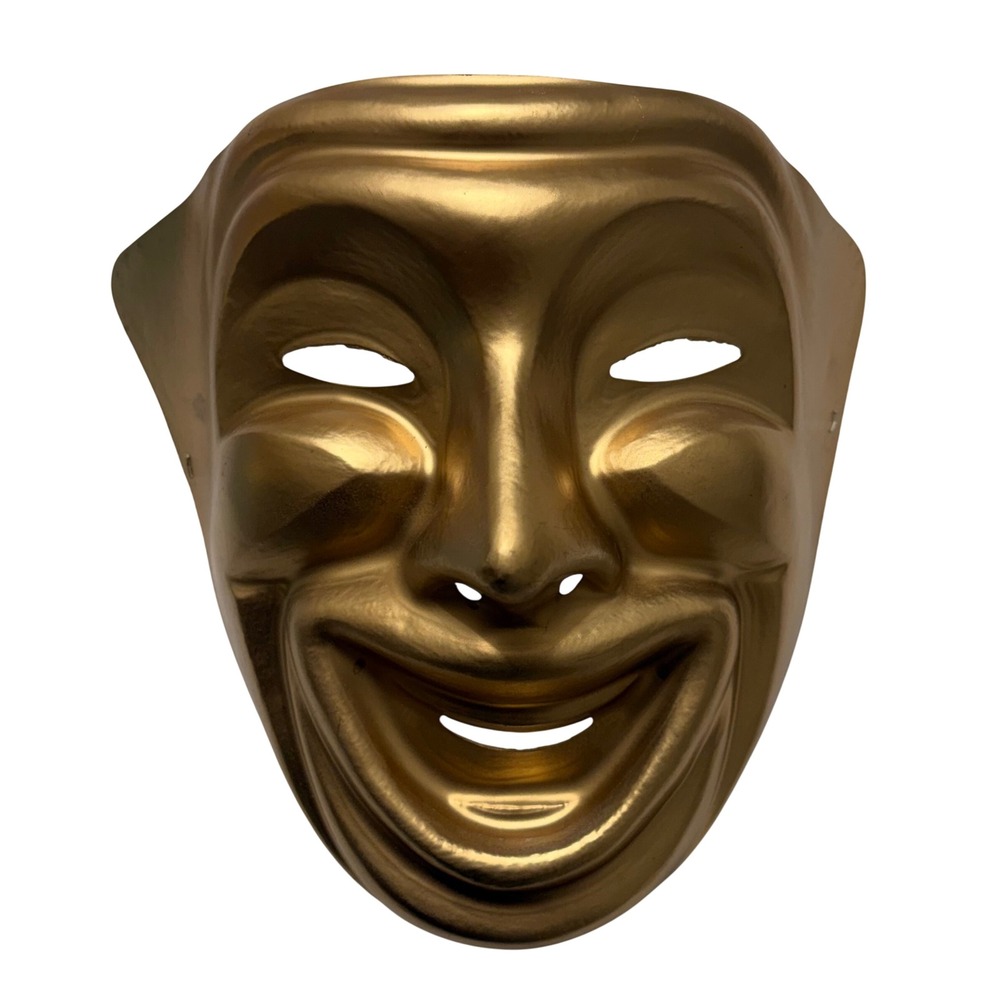 Vintage 1993 Cesar Gold Comedy Theater Mask Greek Drama Masquerade Mauritius